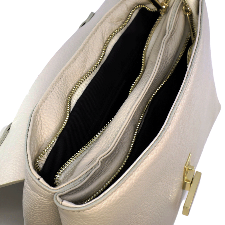 Tote bag Luca di Gioia in taupe color, made of leather, model number 2456POSP23052TA