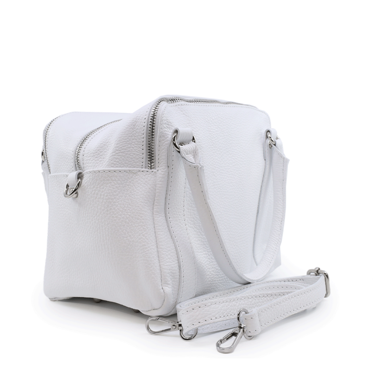 Luca di Gioia women's white leather tote bag 1445POSP2805A