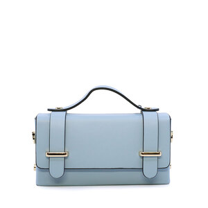 Poșetă mini crossbody femei Luca di Gioia albastru azur  din piele  144posp3578az