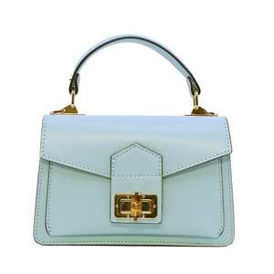 Poșetă satchel femei Luca di Gioia albastru azur din piele 144POSP3549AZ