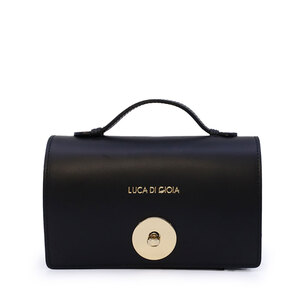 Poșetă satchel femei Luca di Gioia neagră din piele 144posp3574n 