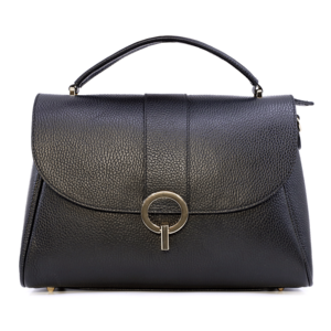 Poșetă satchel femei Luca di Gioia neagră din piele 245POSP26121N