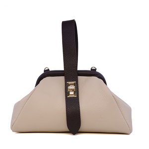 Poșetă tip clutch femei Luca di Gioia bej din piele 245POSP26111BETDM
