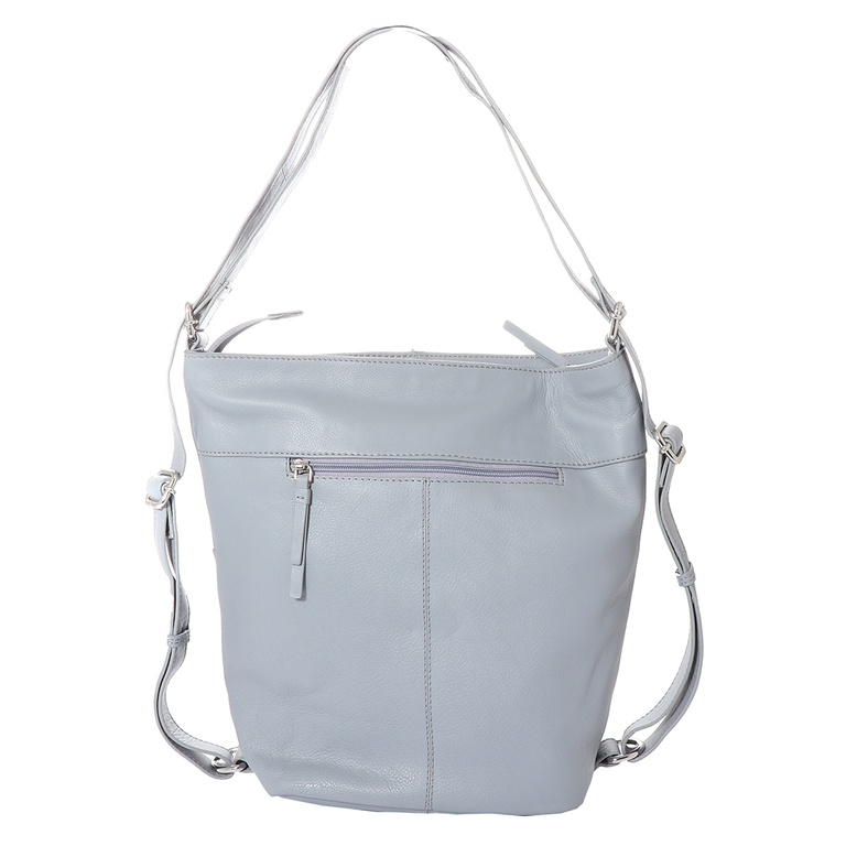 Luca di Gioia women backpack in gray leather 2082RUCP7414GR