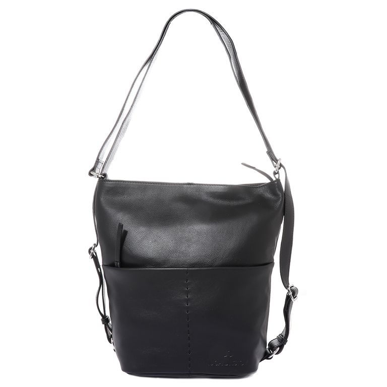 Luca di Gioia women backpack in black leather 2082RUCP7414N