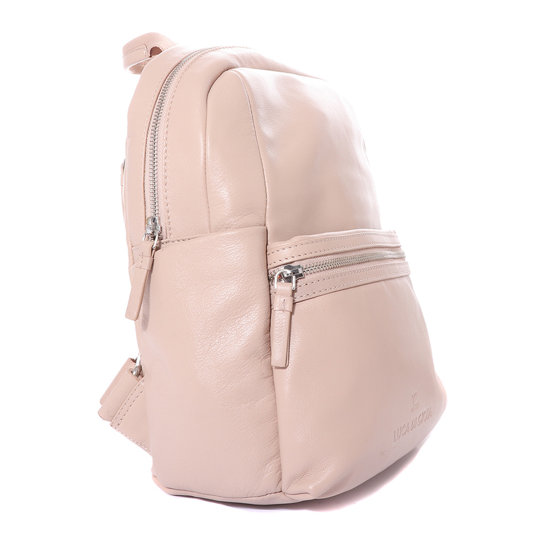 Luca di Gioia women backpack in taupe leather 2082RUCP7399TA
