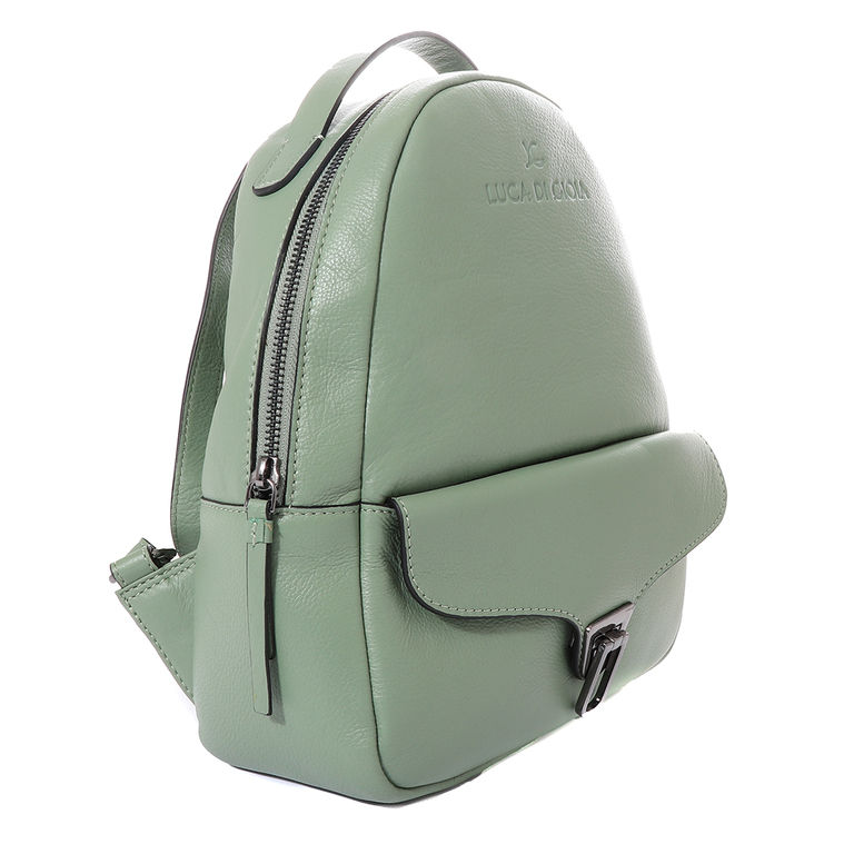 Luca di Gioia women backpack in green leather 2082RUCP7420V