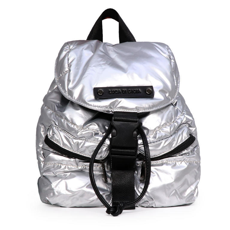 Luca di Gioia backpack in silver re-nylon 2904RUCS2201AG