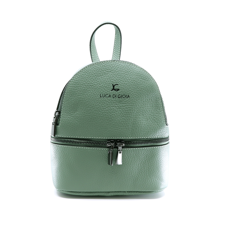 Luca di Gioia women backpack in green leather 1442RUCP2540V