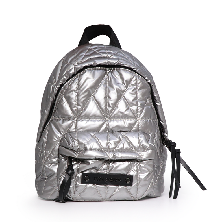 Luca di Gioia mid backpack in silver re-nylon 2904RUCS2202AG