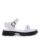 Sandale cu elemente metalice femei Luca di Gioia bej din piele 1299DS6110BE