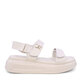 Luca di Gioia white women's sandals with adjustable perimeter in natural leather 3847DS102A