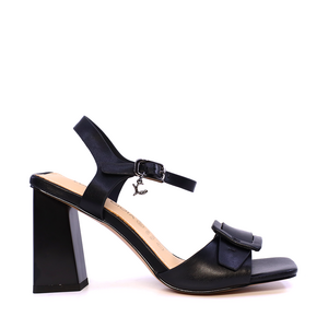 Sandale cu toc  femei Luca di Gioia negre din piele 1269DS7461N