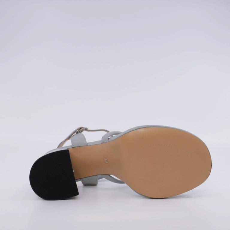 Sandale cu toc și platformă femei Luca di Gioia azzuro din piele 1267DS4410AZ