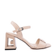Luca di Gioia women's black leather medium heel sandals 1267DS1601N