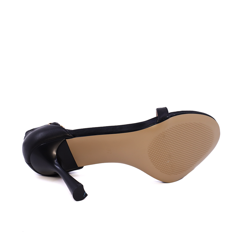 Luca di Gioia women's elegant black leather sandals 3847DS280N