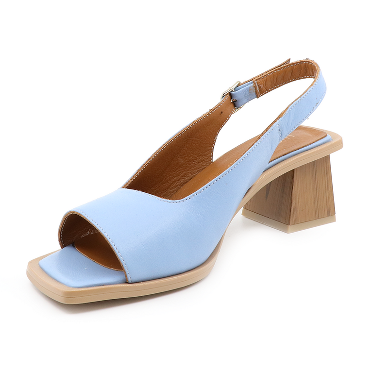 Luca di Gioia women mid heel sandals in blue leather 2503DS0111AZ