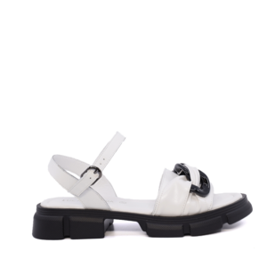 Luca di Gioia women's white leather sandals 1297DS6100A