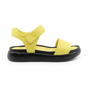Luca di Gioia women padded sandals in yellow leather 2583DS76236G
