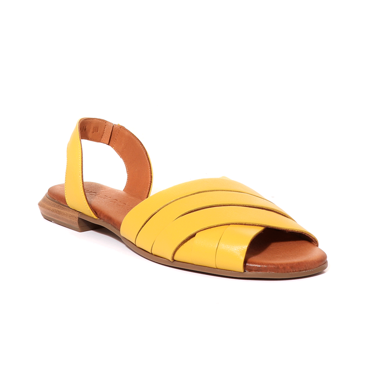 Luca di Gioia Women's Sandals in yellow leather 2691DS2104G