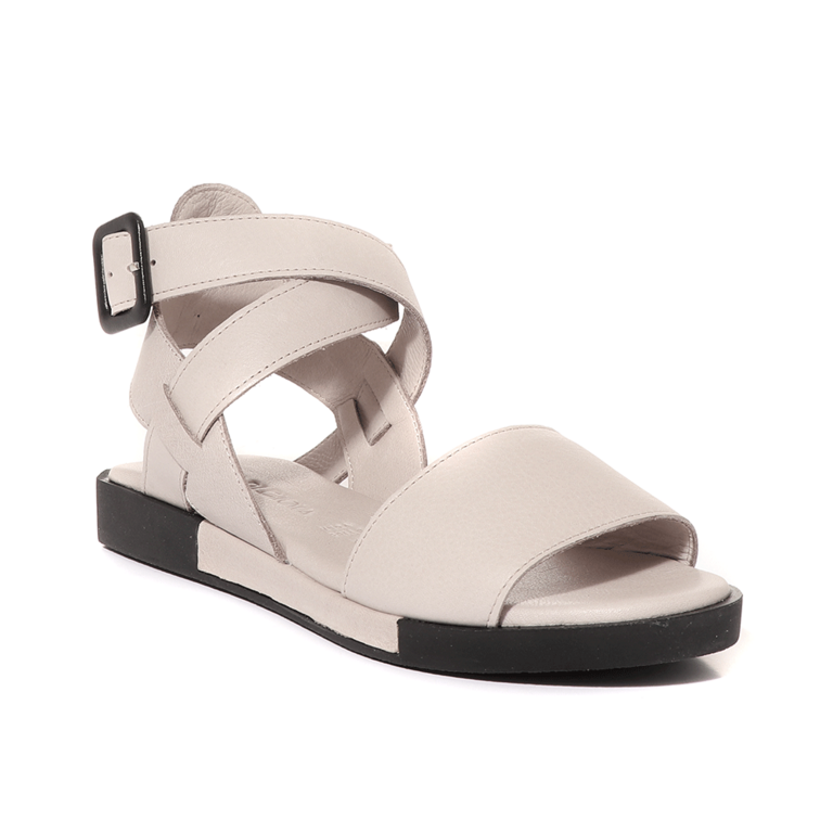 Luca di Gioia Women's Sandals in grey leather 2691DS4091GR