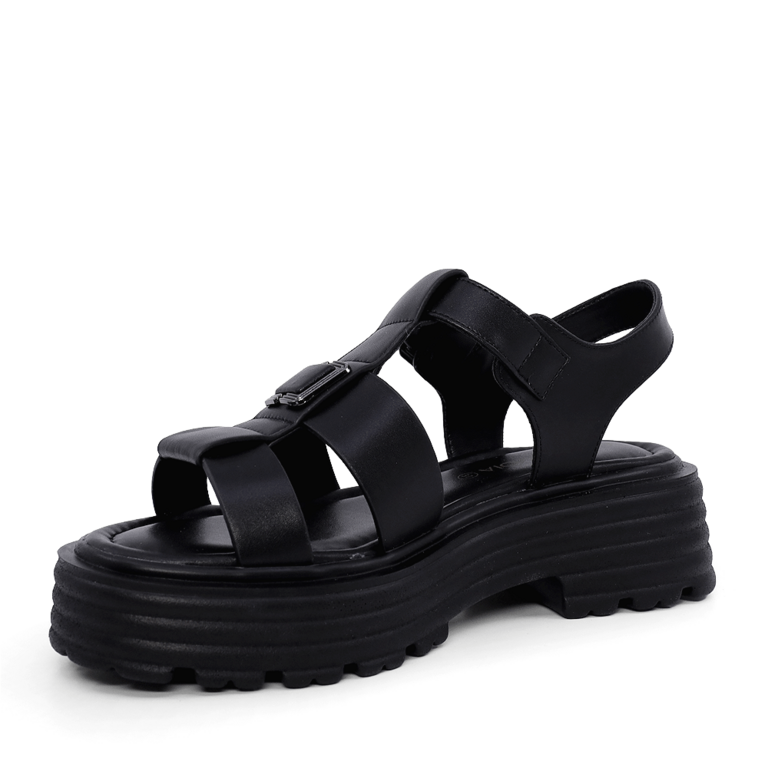 Women's Luca di Gioia black leather sandals 1297DS1291N