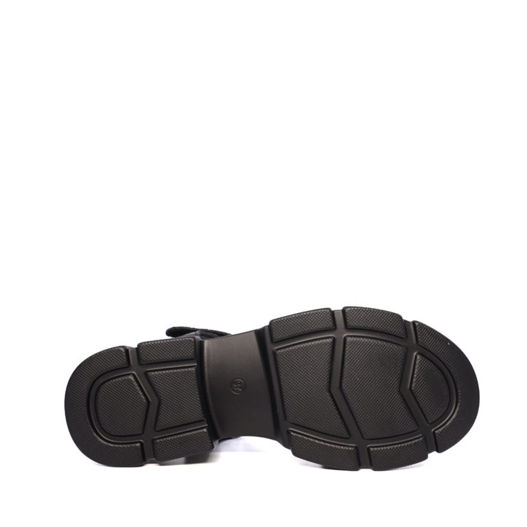Luca di Gioia women's black leather sandals 1297DS6100N