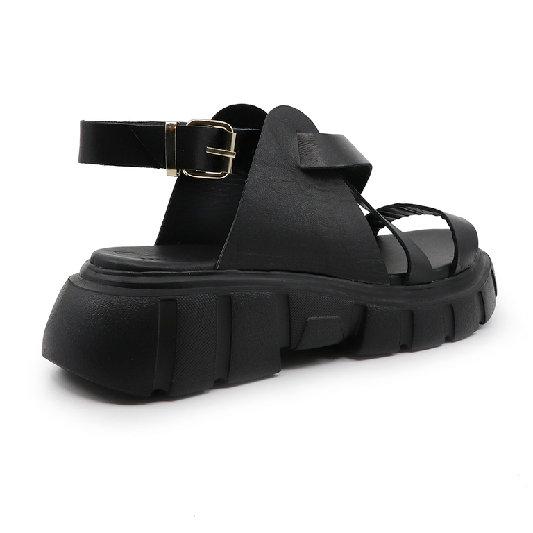 Luca di Gioia women sandals in black leather 2503DS0121N