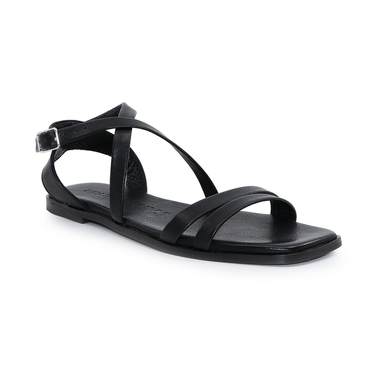 Luca di Gioia women sandals in black leather 2503DS3480N