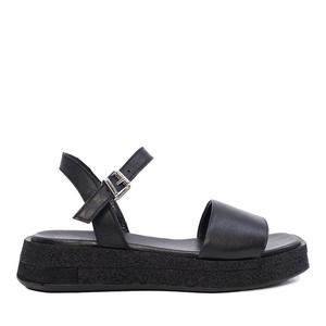 Women black sandals Luca di Gioia genuine leather 2505DS3186N