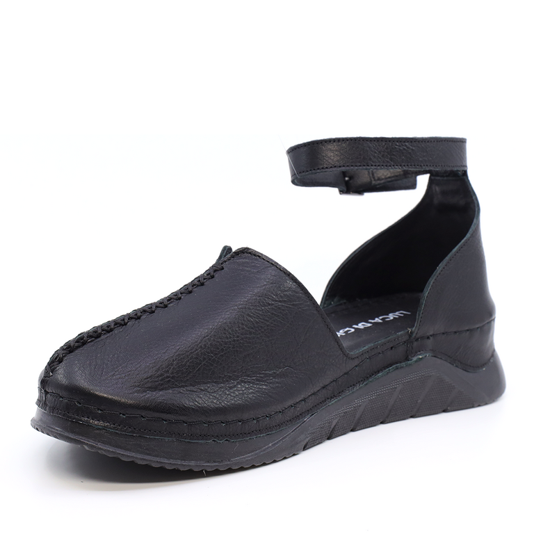Luca di Gioia women's black leather sandals 3297DS1100N