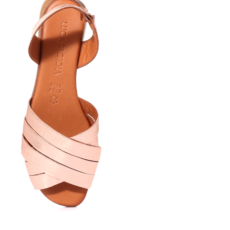 Luca di Gioia Women's Sandals in rose gold leather 2691DS2104RA