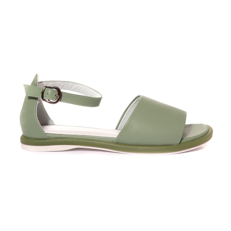 Luca di Gioia women's sandals in green leather 1731DS21058V