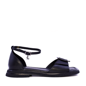 Sandale reglabile femei Luca di Gioia negre din piele 1299DS7141N