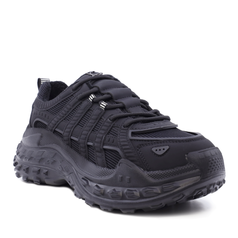 Women black chunky sneakers Luca di Gioia made of leather and textile  3846DPS010N