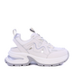 Sneakers decupați femei Luca di Gioia albi cu roz din piele și textil 3849DD001ARO