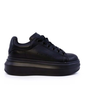 Sneakers femei Luca di Gioia negri din piele  3842DP216N