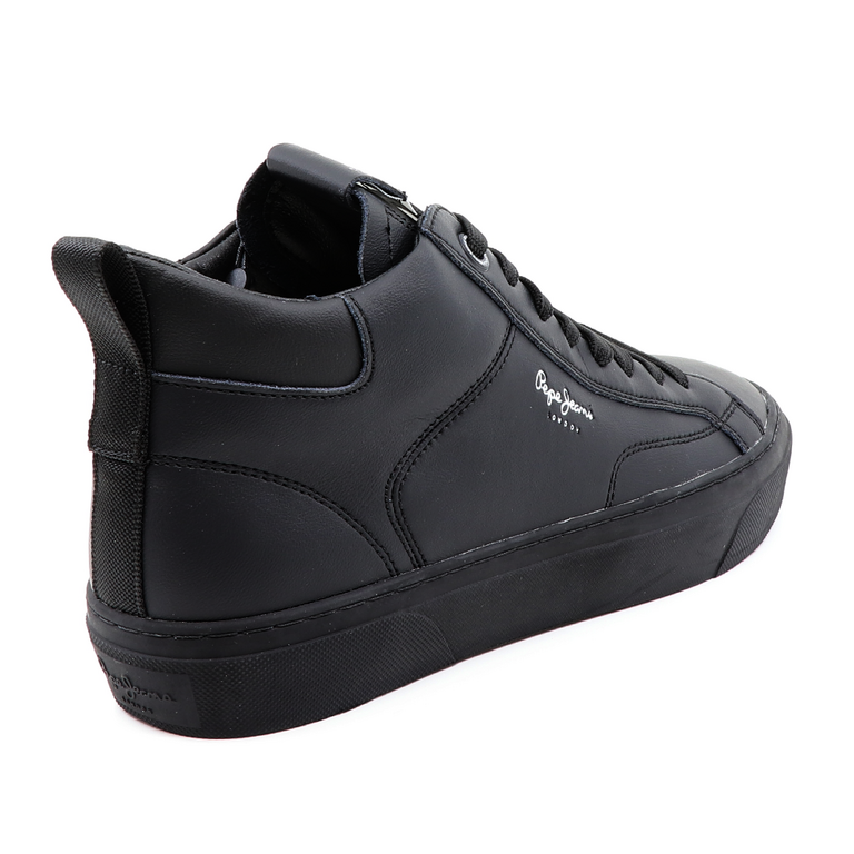 Pepe Jeans men sneakers in black leather 3192BG30789N