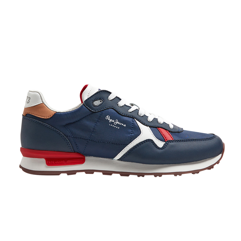 Pepe Jeans men sneakers in navy leather + fabric 3193BPS30805BL