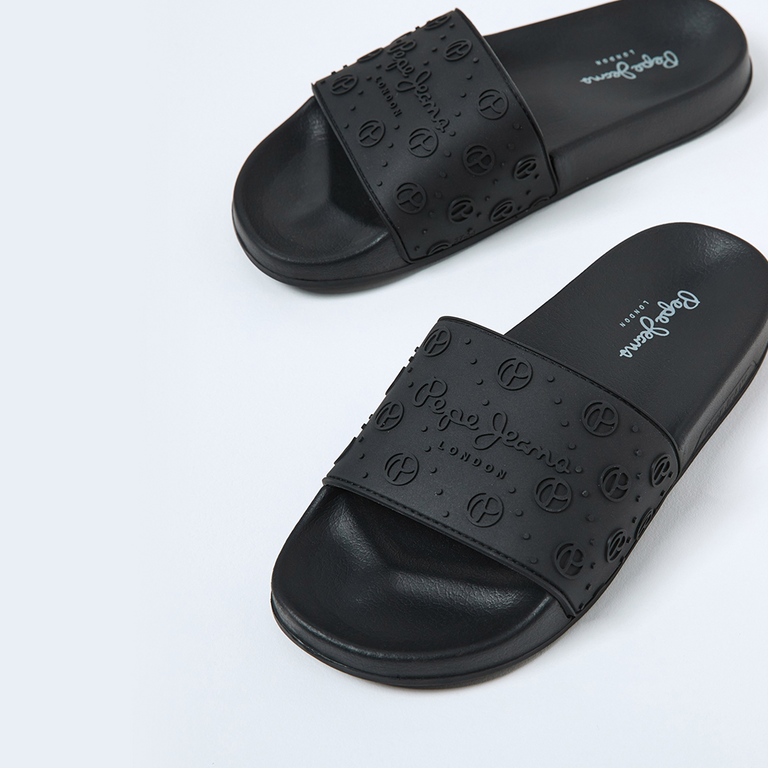 Pepe Jeans women slippers in black PVC 3193DSL70107N