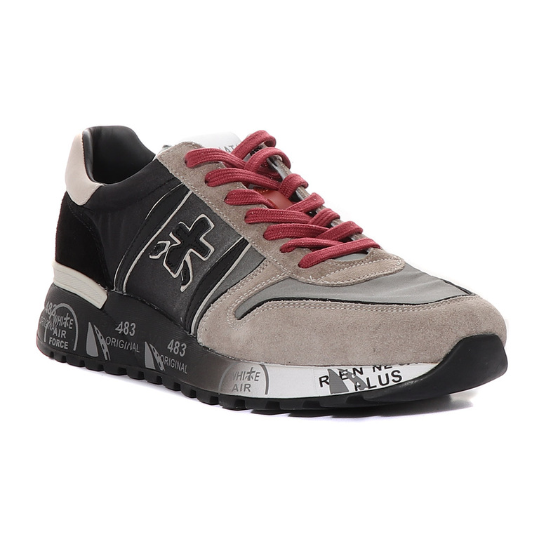 Premiata Lander men's sneakers in gray suede leather 1692BP5362VGR