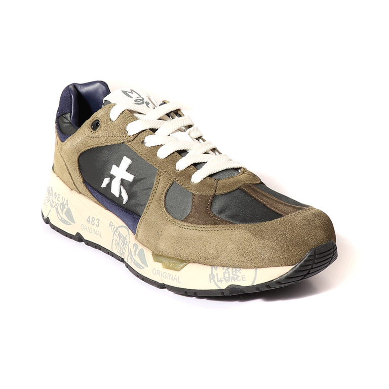Premiata Mase men's sneakers in khaky suede leather 1691BP5162VKA