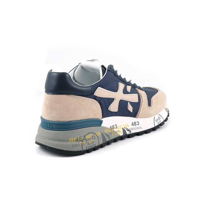 Premiata Mick men's sneakers in beige and navy suede leather 1691BP5187VBE
