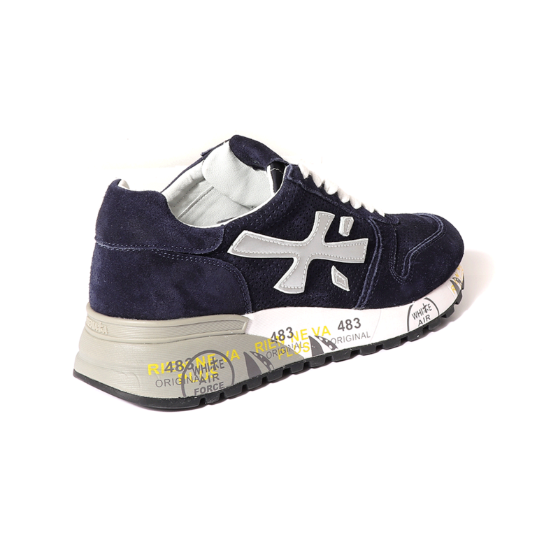 Premiata Mick Men's Sneakers in navy and white suede leather 1691BP3830VBL