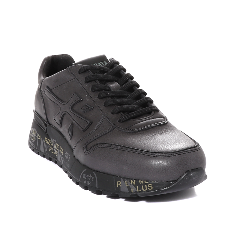 Premiata Mick men sneakers in black leather 1692BP1453N