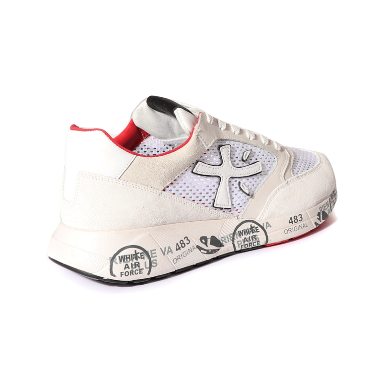 Premiata ZacZac men's sneakers in white and red leather 1691BP5236A