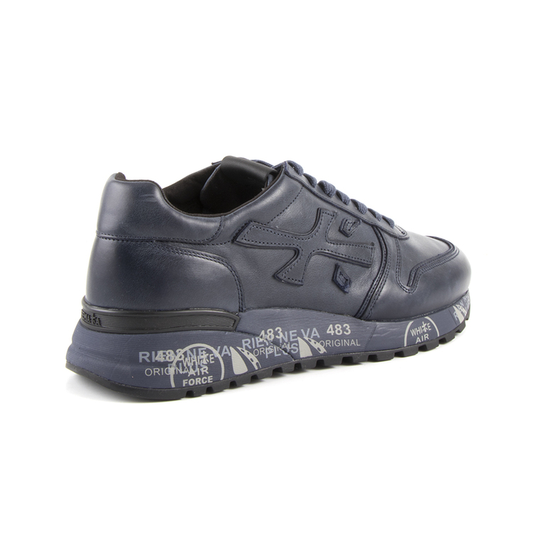 Premiata men's sneakers in navy leather 1690BP1807BL