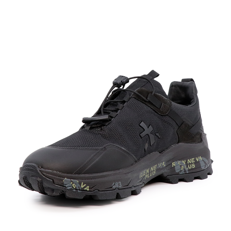 Premiata men Cross Trail sneakers in black leather 1692BP2260N