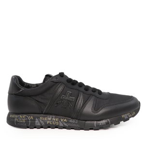 Premiata men Eric sneakers in black leather 1695BP4939N