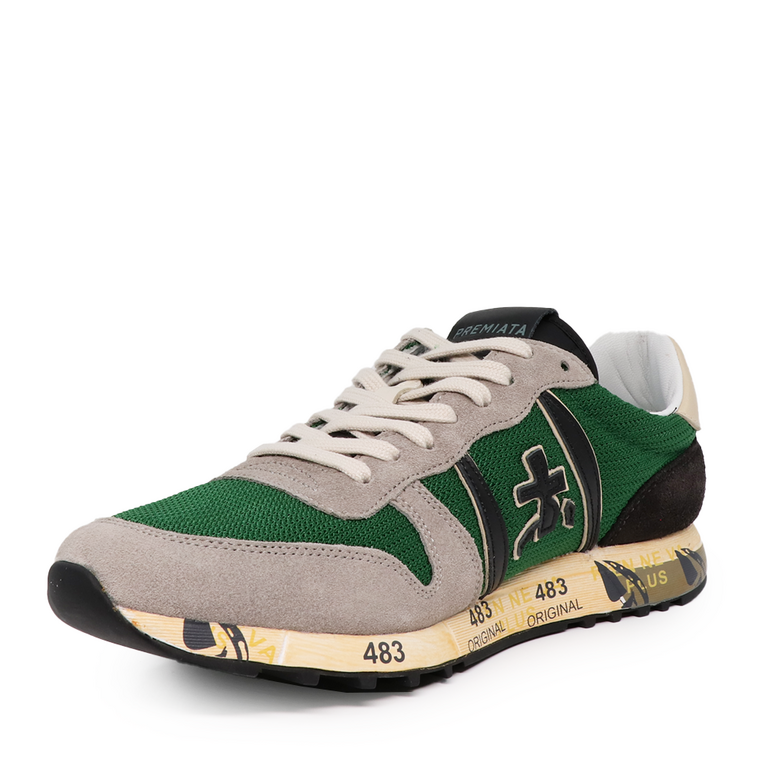Premiata men Eris sneakers in green leather 1694BP5922V